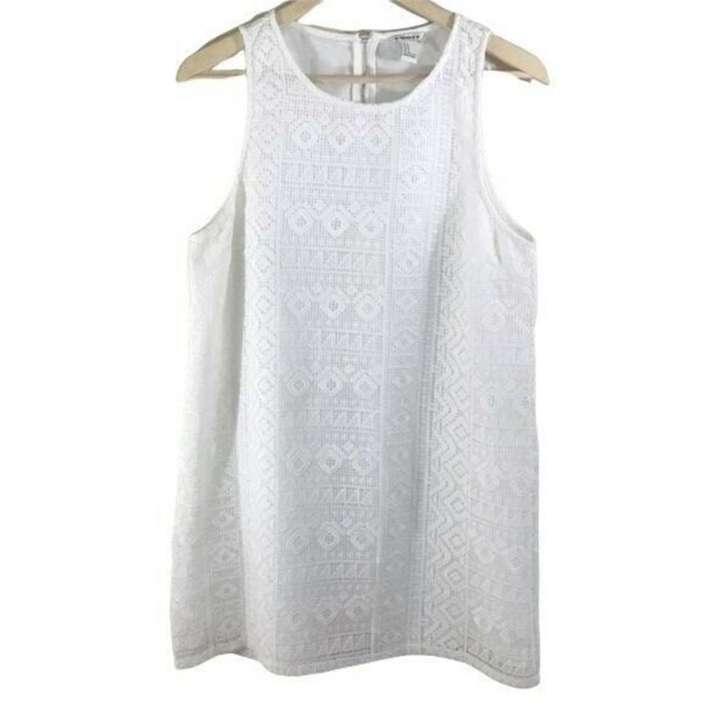 Forever 21 Dress Womens Medium Lace Crochet White Alt Bride Shower Wedding